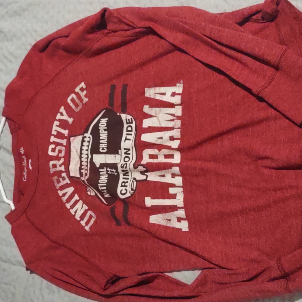 Long sleeve University of Alabama football shirt